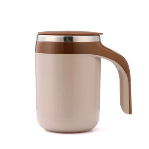 Taza de café con agitación interna de acero inoxidable Wonisi 380ml con asa