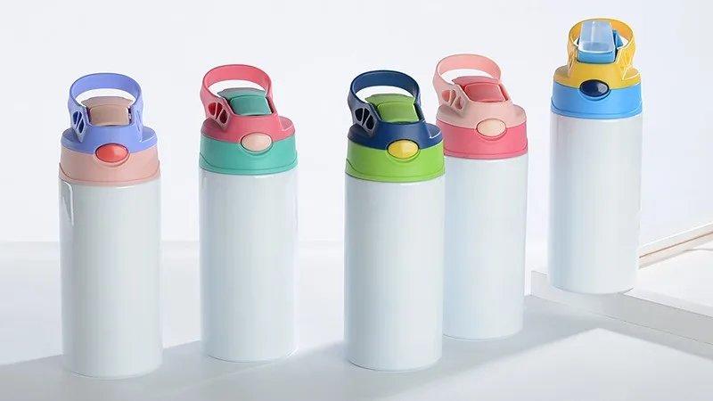 12oz Kids Flip Top Sublimation Water Bottle
